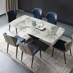 Picture of Italian Grey Sintered Stone Dining Table BS-SY-Y08